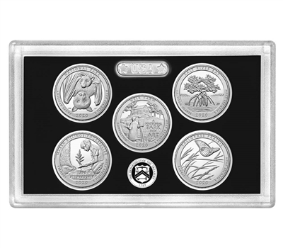 Box & COA 5 Silver Proof Quarters 2013 America the Beautiful Silver Quarters 